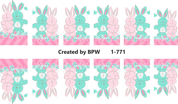 Слайдер-дизайн Кролики из каталога Цветные на светлый фон в интернет-магазине BPW.style