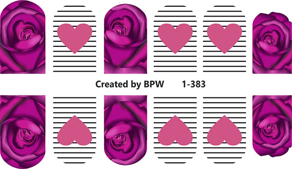Слайдер-дизайн Сердечки и розы из каталога Цветные на светлый фон в интернет-магазине BPW.style