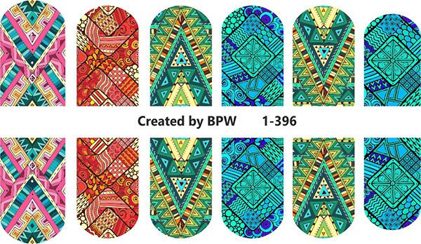 Слайдер-дизайн Этнический узор из каталога Цветные на светлый фон в интернет-магазине BPW.style