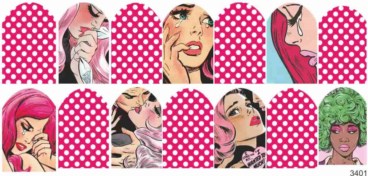 Слайдер-дизайн Розовый Pop Art из каталога Цветные на светлый фон в интернет-магазине BPW.style