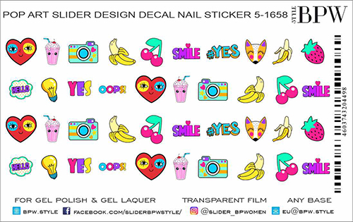Слайдер-дизайн Pop Art 4 из каталога Цветные на любой фон в интернет-магазине BPW.style