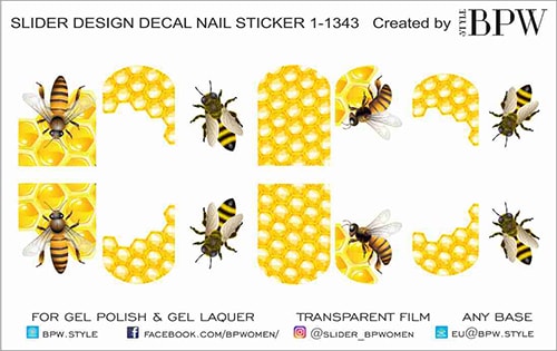 Слайдер-дизайн Пчелки из каталога Цветные на любой фон в интернет-магазине BPW.style