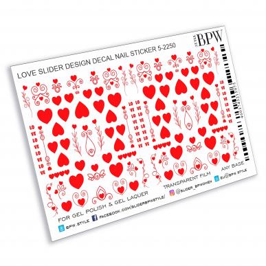 Слайдер дизайн Красные сердечки микс 3 из каталога Цветные на любой фон в интернет-магазине BPW.style