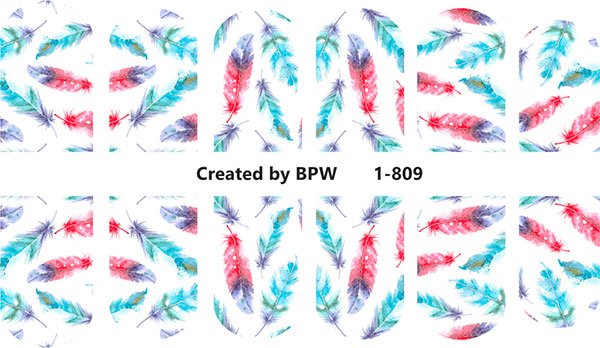Слайдер-дизайн Перья из каталога Цветные на светлый фон в интернет-магазине BPW.style