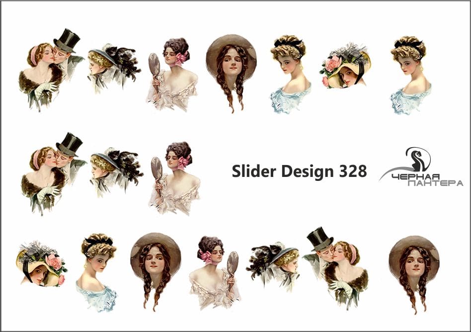 Слайдер-дизайн XVIII век из каталога Цветные на светлый фон в интернет-магазине BPW.style