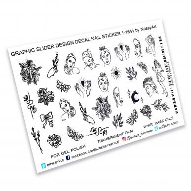 Слайдер-дизайн Портреты и цветы в графике из каталога Цветные на светлый фон в интернет-магазине BPW.style