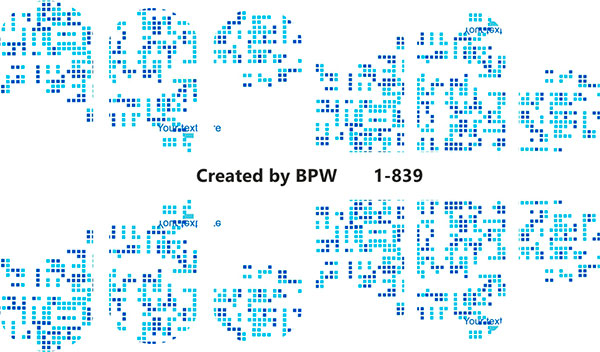 Слайдер-дизайн Голубые пиксели из каталога Слайдер дизайн для ногтей в интернет-магазине BPW.style