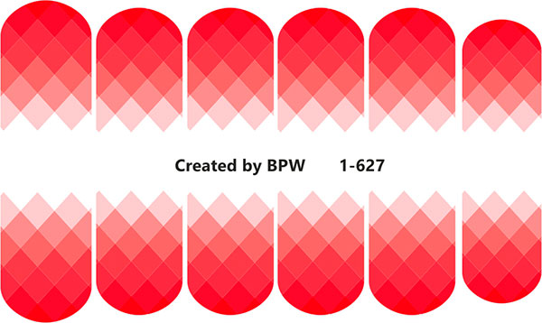 Слайдер-дизайн Красные ромбы из каталога Слайдер дизайн для ногтей в интернет-магазине BPW.style