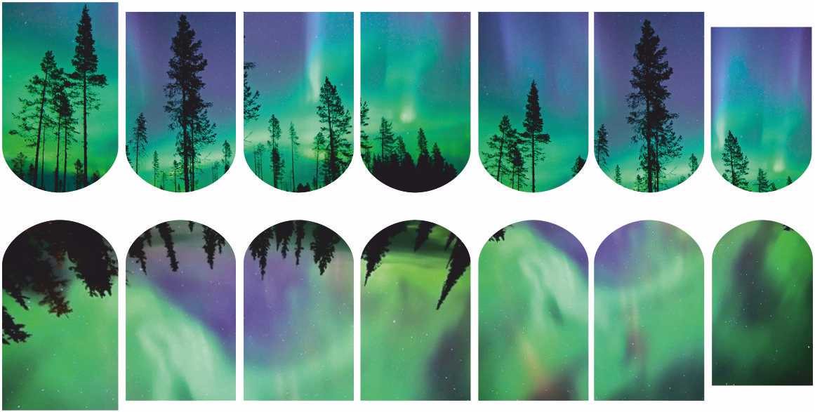 Слайдер-дизайн Северное сияние из каталога Цветные на светлый фон в интернет-магазине BPW.style