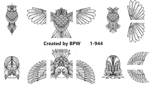 Слайдер-дизайн Совы из каталога Цветные на светлый фон в интернет-магазине BPW.style