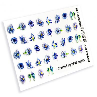 Слайдер-дизайн 3D Голубые цветы из каталога 3D слайдеры в интернет-магазине BPW.style
