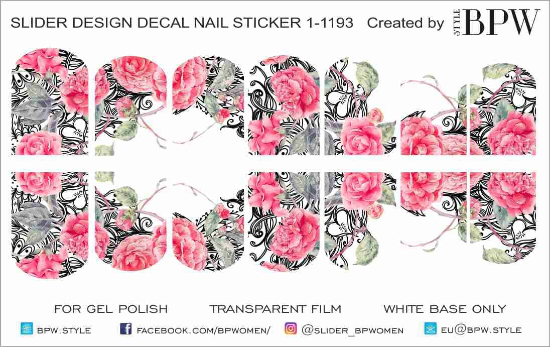 Слайдер-дизайн Кружево с цветами из каталога Цветные на светлый фон в интернет-магазине BPW.style