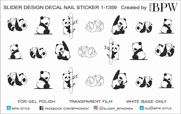Слайдер-дизайн Панды из каталога Цветные на светлый фон в интернет-магазине BPW.style