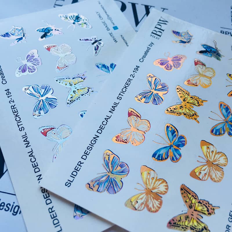 Слайдер-дизайн Бабочки из каталога Слайдеры фольга в интернет-магазине BPW.style