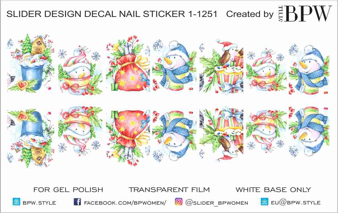 Слайдер-дизайн Зимний сюжет из каталога Цветные на светлый фон в интернет-магазине BPW.style