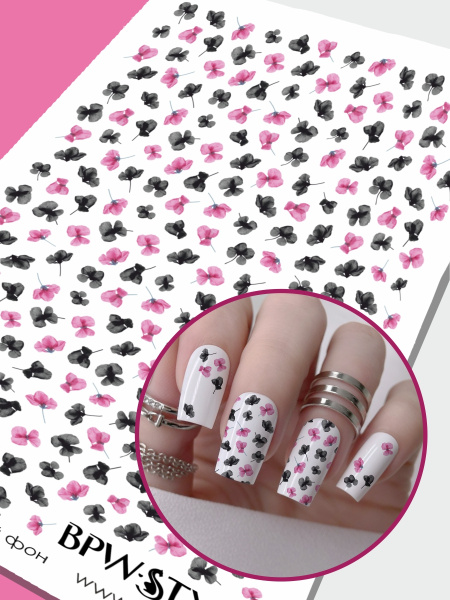 Слайдер-дизайн Мелкие цветы из каталога Цветные на любой фон в интернет-магазине BPW.style