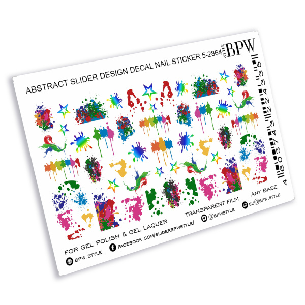 Слайдер-дизайн Брызги красок акварель из каталога Цветные на любой фон в интернет-магазине BPW.style