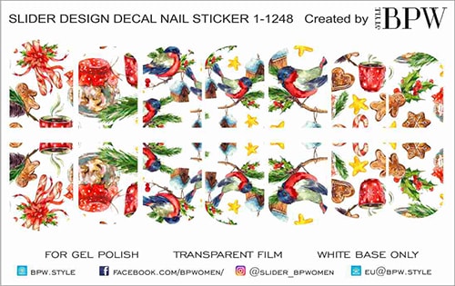 Слайдер-дизайн Рождественский микс из каталога Цветные на светлый фон в интернет-магазине BPW.style