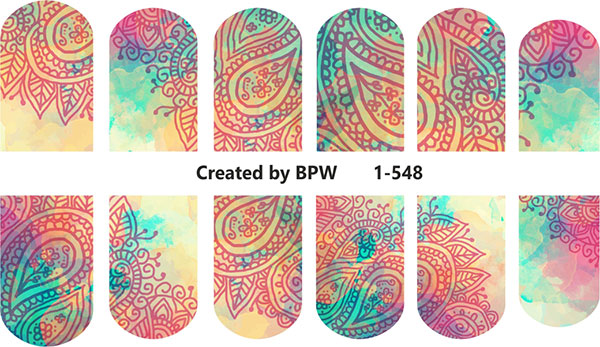 Слайдер-дизайн Орнамент из каталога Цветные на светлый фон в интернет-магазине BPW.style