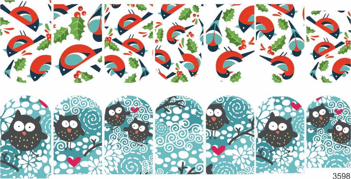 Слайдер-дизайн Зимние птички из каталога Цветные на светлый фон в интернет-магазине BPW.style
