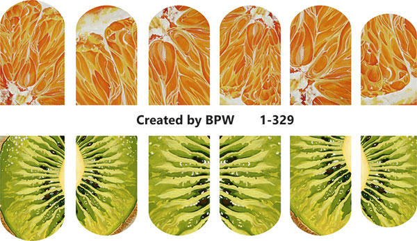 Слайдер-дизайн Киви и апельсин из каталога Цветные на светлый фон в интернет-магазине BPW.style