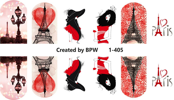 Слайдер-дизайн Романтика в Париже из каталога Цветные на светлый фон в интернет-магазине BPW.style