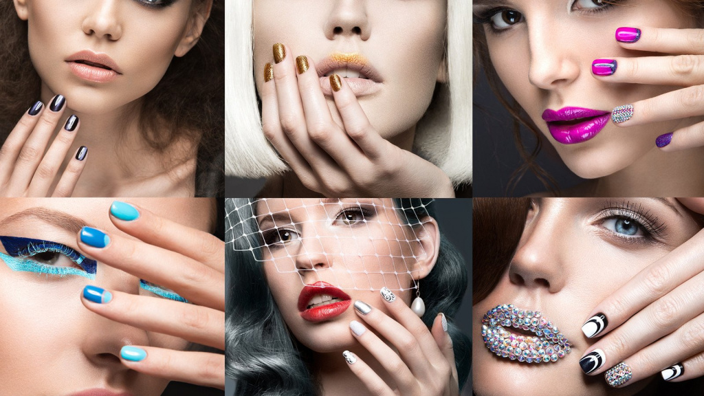 Variety of trendy manicure