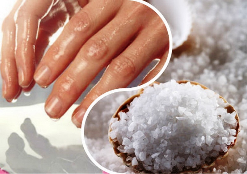 Рецепты ванночек для укрепления и роста ногтей в домашних условиях - Ванночка с морской солью