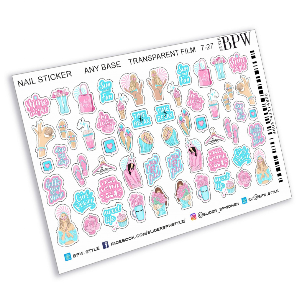 дизайны наклейки для ногтей 2021 фото