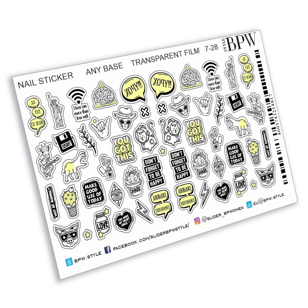 дизайны наклейки для ногтей 2021 фото