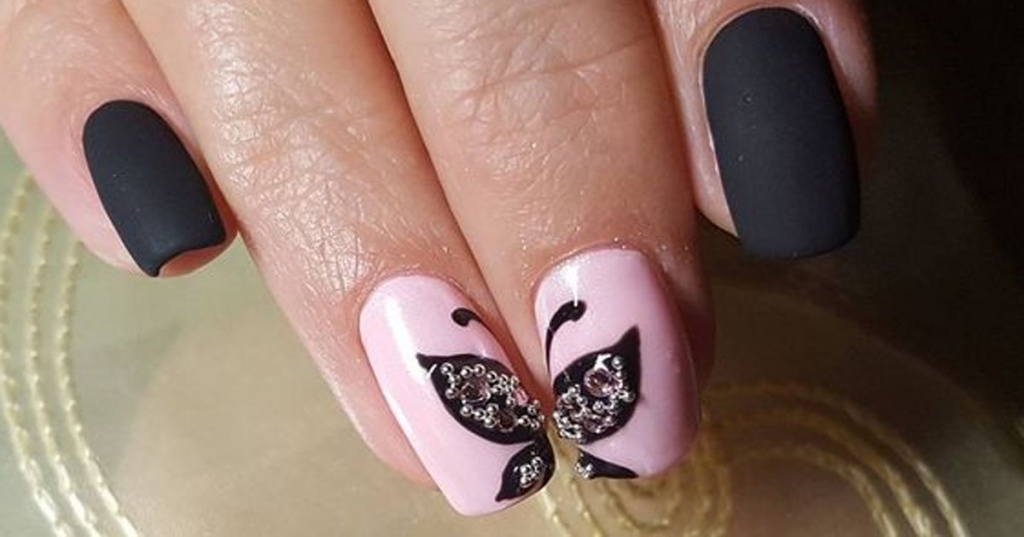 Дизайн ногтей с бабочками