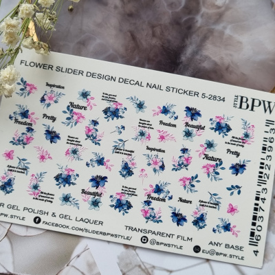 Слайдер-дизайн Pretty Flowers из каталога Цветные на любой фон, в интернет-магазине BPW.style