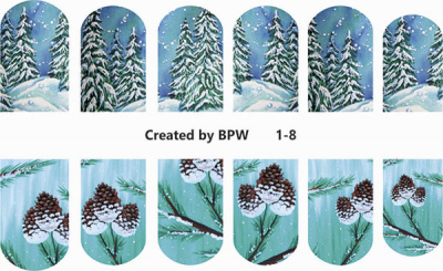 Слайдер-дизайн Зимний лес из каталога Цветные на светлый фон, в интернет-магазине BPW.style