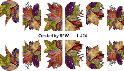 Слайдер-дизайн Листья из каталога Цветные на светлый фон, в интернет-магазине BPW.style
