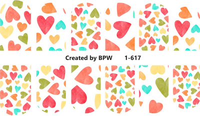 Слайдер-дизайн Акварельные сердца из каталога Цветные на светлый фон, в интернет-магазине BPW.style