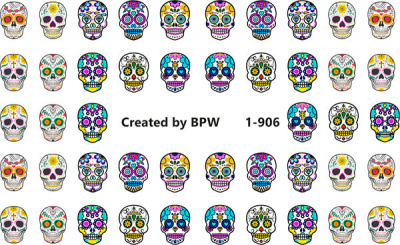 Слайдер-дизайн Черепа из каталога Цветные на светлый фон, в интернет-магазине BPW.style