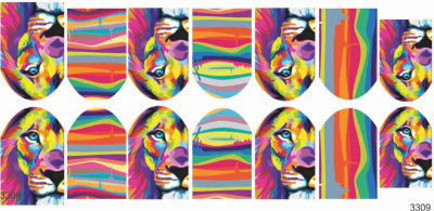 Слайдер-дизайн Цветной лев из каталога Цветные на светлый фон, в интернет-магазине BPW.style