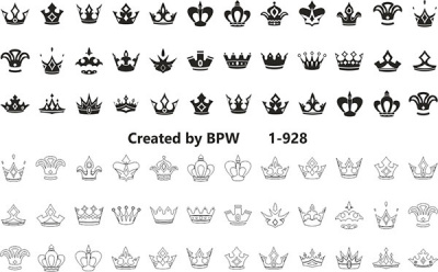 Слайдер-дизайн Мини короны из каталога Цветные на светлый фон, в интернет-магазине BPW.style