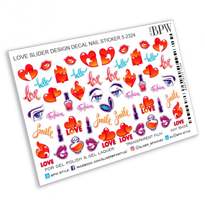 Слайдер-дизайн Микс с сердечками из каталога Цветные на любой фон, в интернет-магазине BPW.style