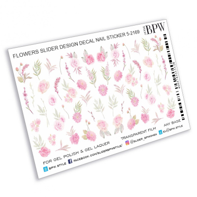 Слайдер дизайн Нежно-розовые цветы из каталога Цветные на любой фон, в интернет-магазине BPW.style