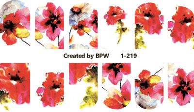 Слайдер-дизайн Маки акварель из каталога Цветные на светлый фон, в интернет-магазине BPW.style