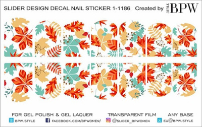 Слайдер-дизайн Осенние листья из каталога Цветные на любой фон, в интернет-магазине BPW.style