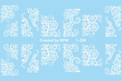 Слайдер-дизайн Белые цветы из каталога Цветные на любой фон, в интернет-магазине BPW.style