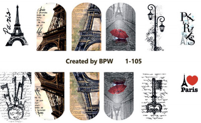 Слайдер-дизайн Париж из каталога Цветные на светлый фон, в интернет-магазине BPW.style