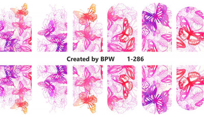 Слайдер-дизайн Розовые бабочки из каталога Цветные на светлый фон, в интернет-магазине BPW.style