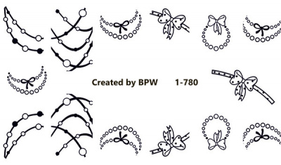 Слайдер-дизайн Узор с бантиками из каталога Цветные на светлый фон, в интернет-магазине BPW.style