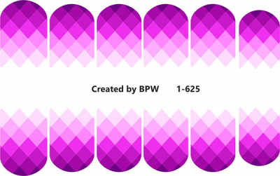 Слайдер-дизайн Лиловые ромбы из каталога Слайдер дизайн для ногтей, в интернет-магазине BPW.style