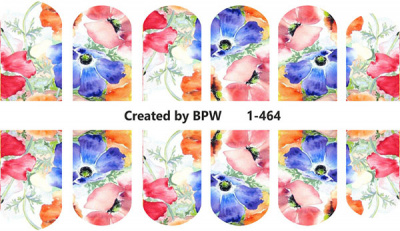 Слайдер-дизайн Акварельные цветы из каталога Цветные на светлый фон, в интернет-магазине BPW.style