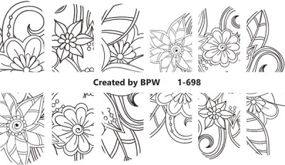 Слайдер-дизайн Цветы под раскраску из каталога Цветные на светлый фон, в интернет-магазине BPW.style