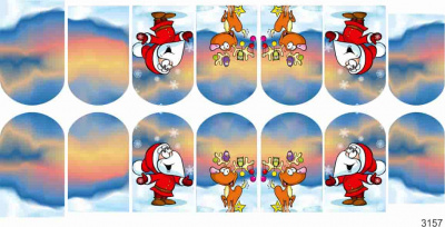 Слайдер-дизайн Санта и олень из каталога Цветные на светлый фон, в интернет-магазине BPW.style